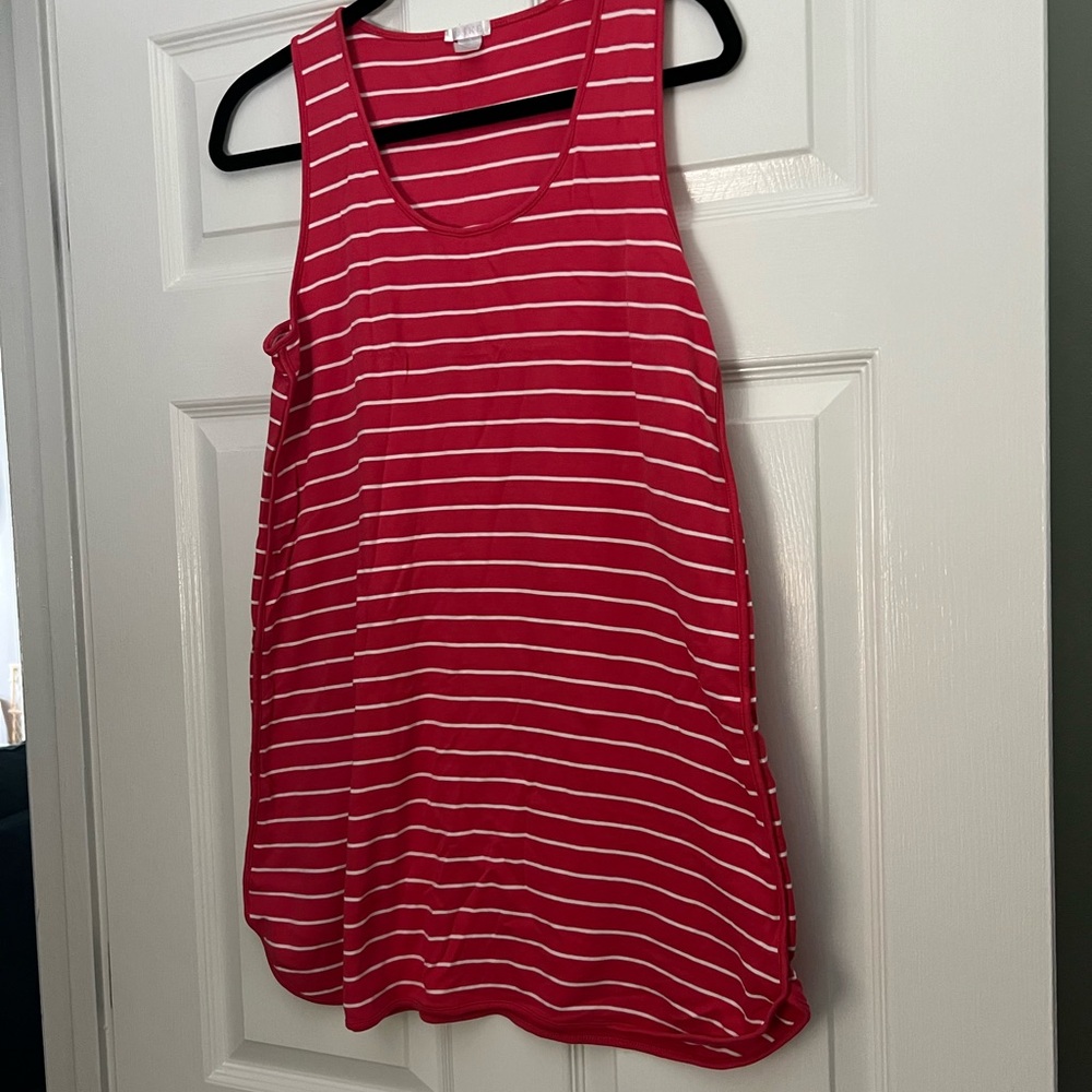 Red and White Striped Nightgown